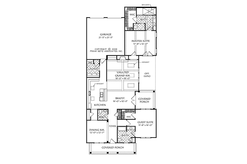 Home Plan - Floor Plan - Main Floor for Colonial House Plan #927-512 - 2 bed, 2.5 bath
