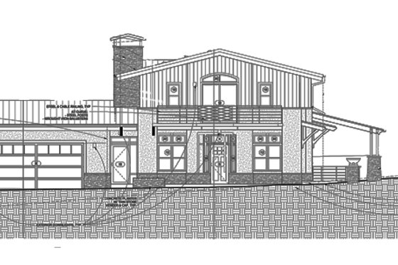 Exterior - Front Elevation 6 for Contemporary House Plan #1042-16 - 4 bed, 4 bath