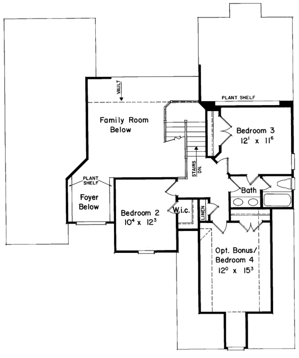 House Design - Traditional Floor Plan - Upper Floor Plan #927-236