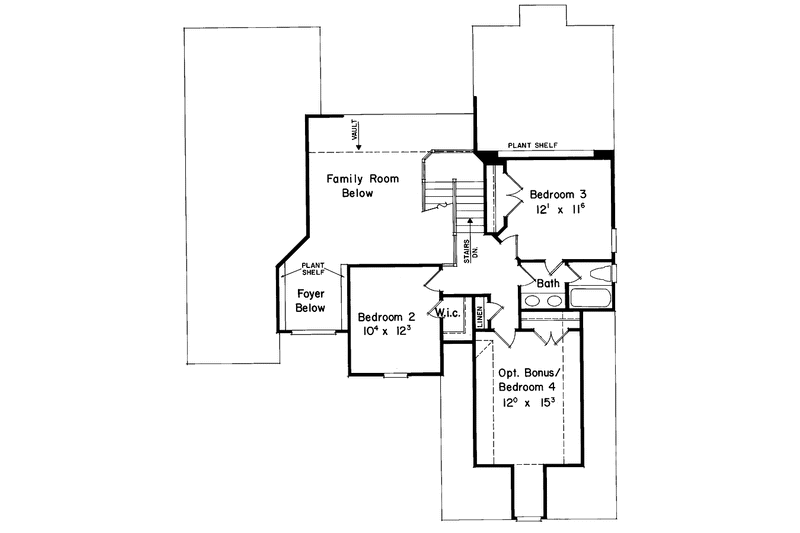 Dream House Plan - Floor Plan - Upper Floor for Traditional House Plan #927-236 - 4 bed, 2.5 bath