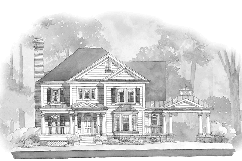 Home Plan - Colonial Exterior - Front Elevation Plan #429-279
