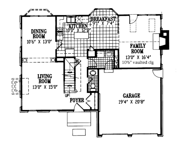 Dream House Plan - Country Floor Plan - Main Floor Plan #953-16