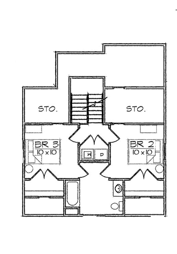 House Blueprint - Craftsman Floor Plan - Upper Floor Plan #936-13