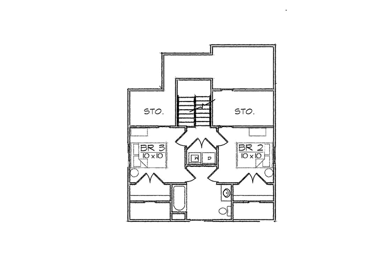 Home Plan - Floor Plan - Upper Floor for Craftsman House Plan #936-13 - 3 bed, 2 bath