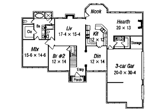 Floor Plan - Main Floor for European House Plan #329-296 - 5 bed, 3 bath