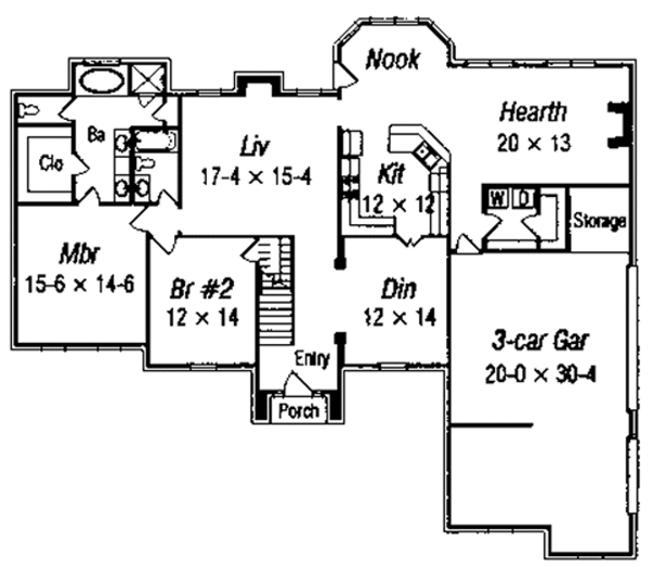 European Floor Plan - Main Floor Plan #329-296