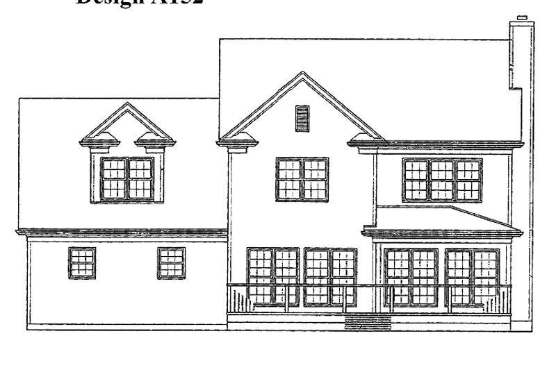 Dream House Plan - Exterior - Rear Elevation for Classical House Plan #453-129 - 3 bed, 2.5 bath