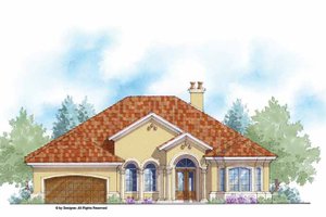 Mediterranean Exterior - Front Elevation Plan #938-51