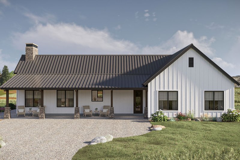 Home Plan - Exterior - Other Elevation 1 for Barndominium House Plan #455-725 - 3 bed, 2.5 bath
