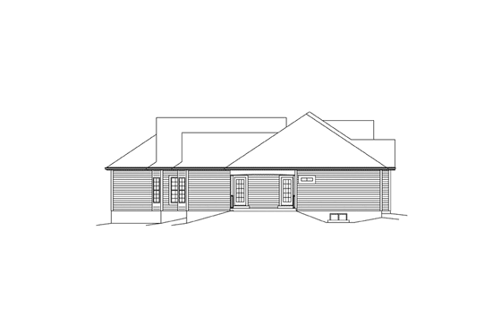 Exterior - Other Elevation for Ranch House Plan #57-610 - 3 bed, 2.5 bath