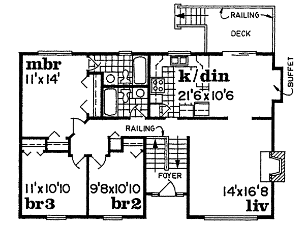 Traditional Floor Plan - Main Floor Plan #47-200