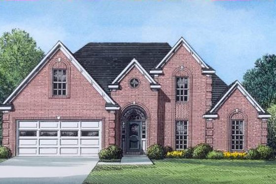 Exterior - Front Elevation for Traditional House Plan #424-69 - 5 bed, 3 bath