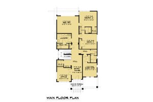 Floor Plan - Main Floor for Contemporary House Plan #1066-100 - 5 bed, 4 bath