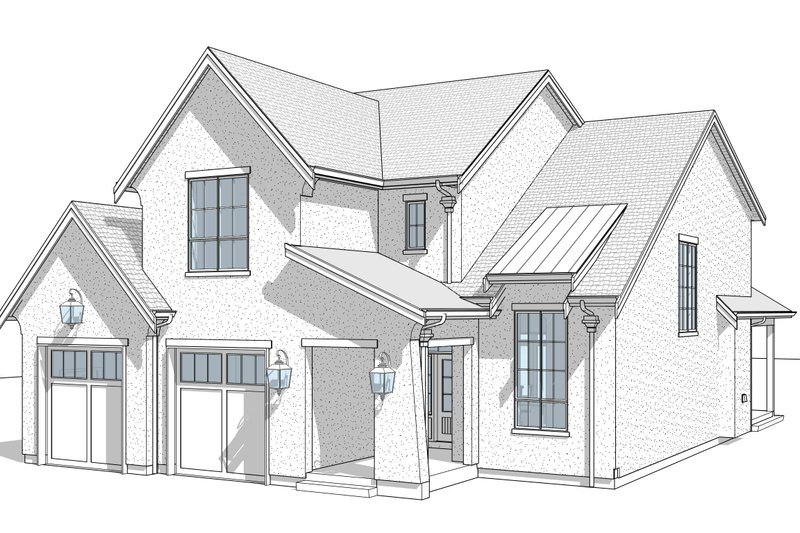 Architectural House Design - Exterior - Front Elevation 3 for European House Plan #1114-125 - 4 bed, 2.5 bath