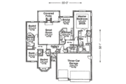 European Style House Plan - 3 Beds 2 Baths 1862 Sq/Ft Plan #310-971 