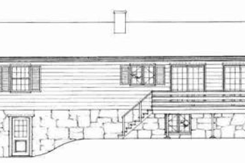 Architectural House Design - Exterior - Rear Elevation for Traditional House Plan #72-295 - 4 bed, 3 bath