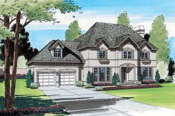 Exterior - Front Elevation for Traditional House Plan #312-400 - 3 bed, 3.5 bath