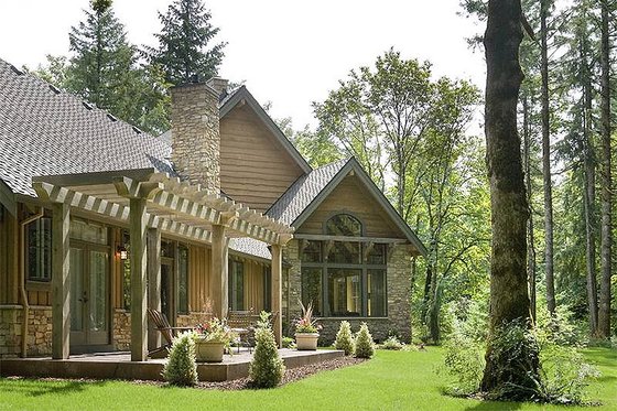 Rear View - 5200 square foot Craftsman Home