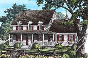 Country Exterior - Front Elevation Plan #137-115