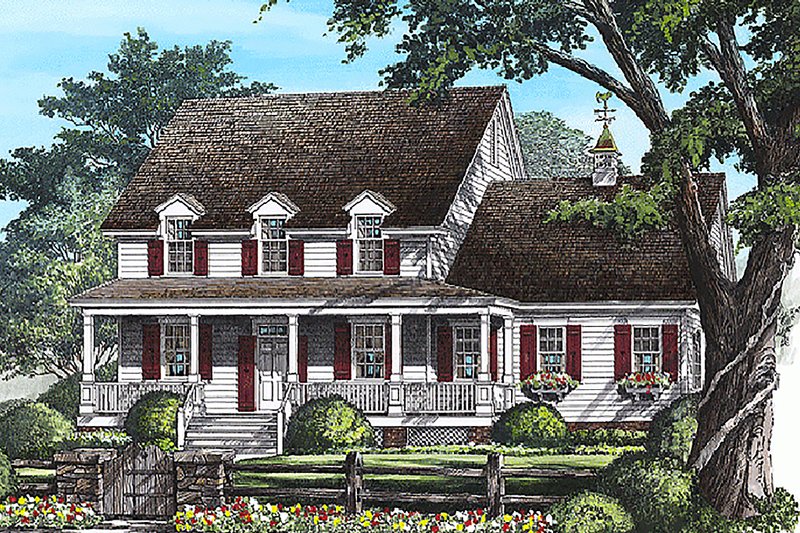 Dream House Plan - Country Exterior - Front Elevation Plan #137-115