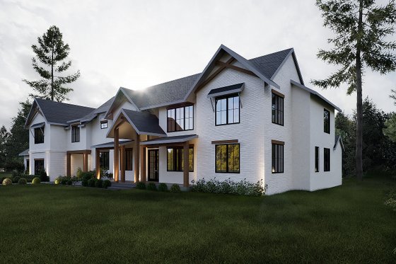 Exterior - Front Elevation 4 for Farmhouse House Plan #1066-287 - 7 bed, 6 bath