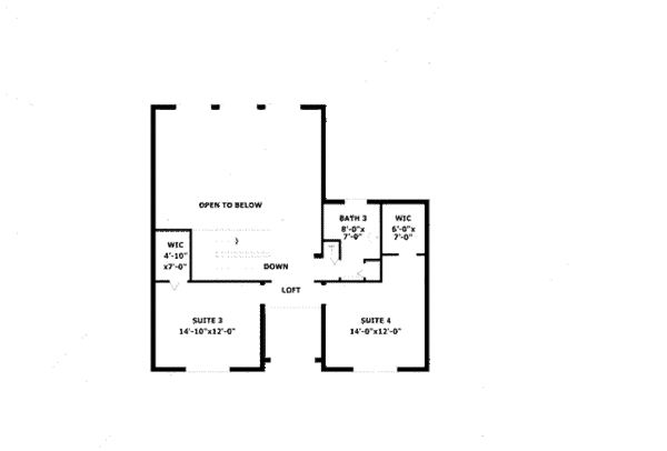 Country Floor Plan - Upper Floor Plan #420-144