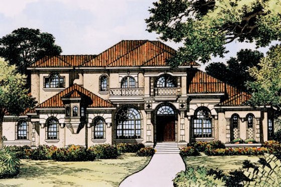 Exterior - Other Elevation for European House Plan #135-180 - 5 bed, 5 bath