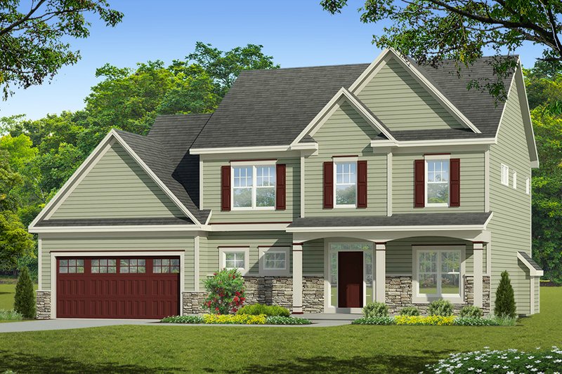 Dream House Plan - Colonial Exterior - Front Elevation Plan #1010-215