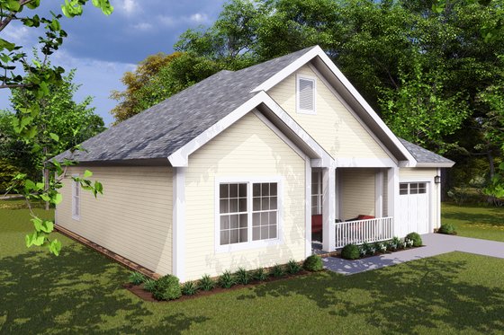 Exterior - Other Elevation 2 for Traditional House Plan #513-9 - 3 bed, 2 bath