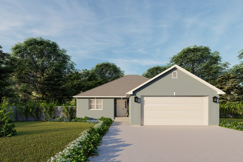 House Blueprint - Exterior - Front Elevation 4 for Cottage House Plan #1060-177 - 3 bed, 2 bath