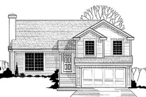 Exterior - Front Elevation for Traditional House Plan #67-117 - 3 bed, 2 bath