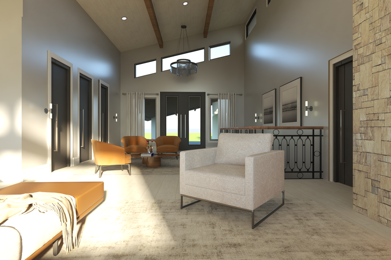 House Design - Interior - Family Room 1 for Contemporary House Plan #1064-306 - 3 bed, 3 bath