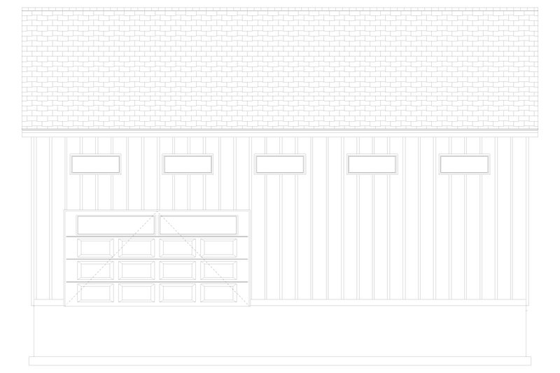 House Design - Exterior - Other Elevation 4 for Barndominium House Plan #1060-227, 0.5 bath