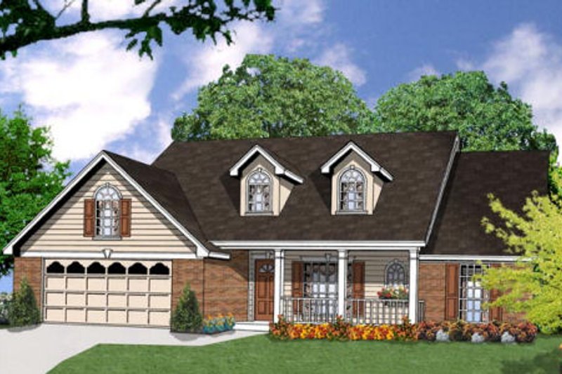 Traditional Style House Plan - 3 Beds 2 Baths 1659 Sq/Ft Plan #40-236