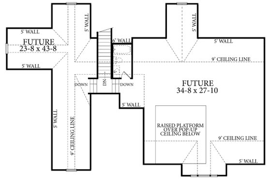 Floor Plan - Upper Floor for Farmhouse House Plan #406-9656 - 4 bed, 2 bath