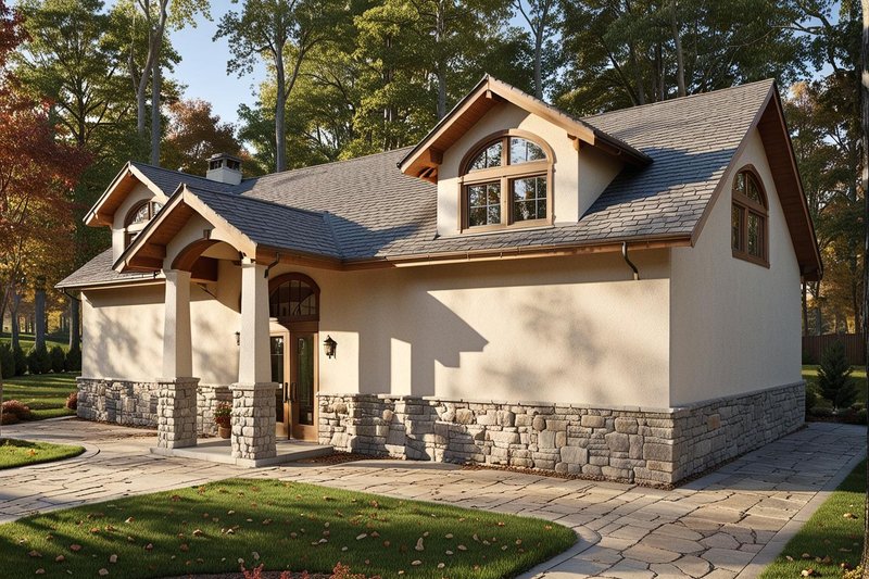 Traditional Style House Plan - 0 Beds 3 Baths 3240 Sq/Ft Plan #117-156 Exterior