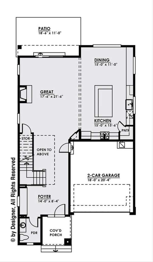 Contemporary Floor Plan - Main Floor Plan #1066-7