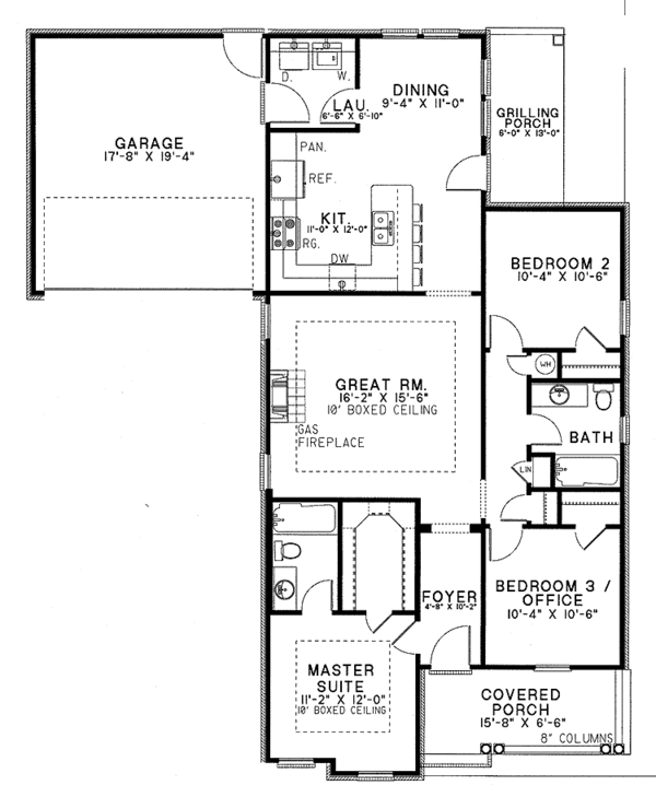 Home Plan - Country Floor Plan - Main Floor Plan #17-2659