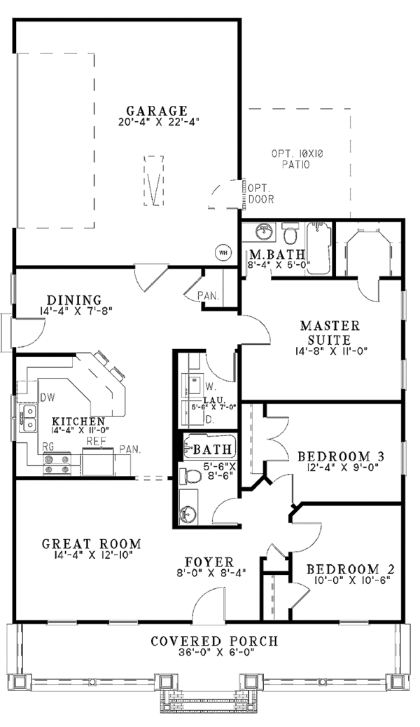 House Plan Design - Country Floor Plan - Main Floor Plan #17-2907