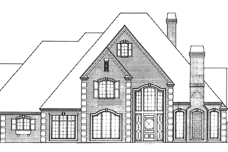 Dream House Plan - Exterior - Rear Elevation for Traditional House Plan #310-1037 - 4 bed, 3.5 bath