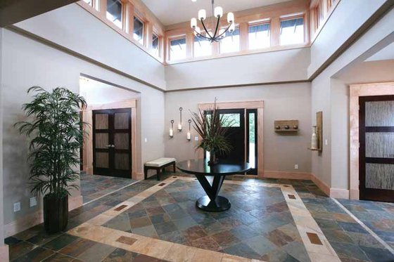 Interior - Entry for Prairie House Plan #928-62 - 4 bed, 4 bath