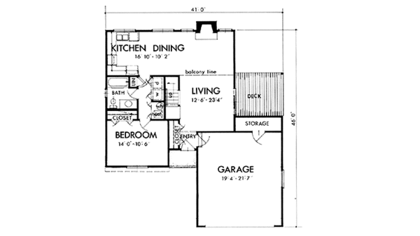 Home Plan - Prairie Floor Plan - Main Floor Plan #320-1206