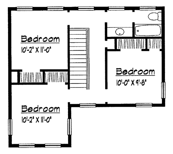 House Design - Mediterranean Floor Plan - Upper Floor Plan #1051-12