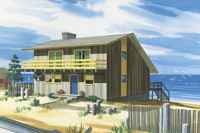 House Blueprint - Contemporary Exterior - Front Elevation Plan #320-800