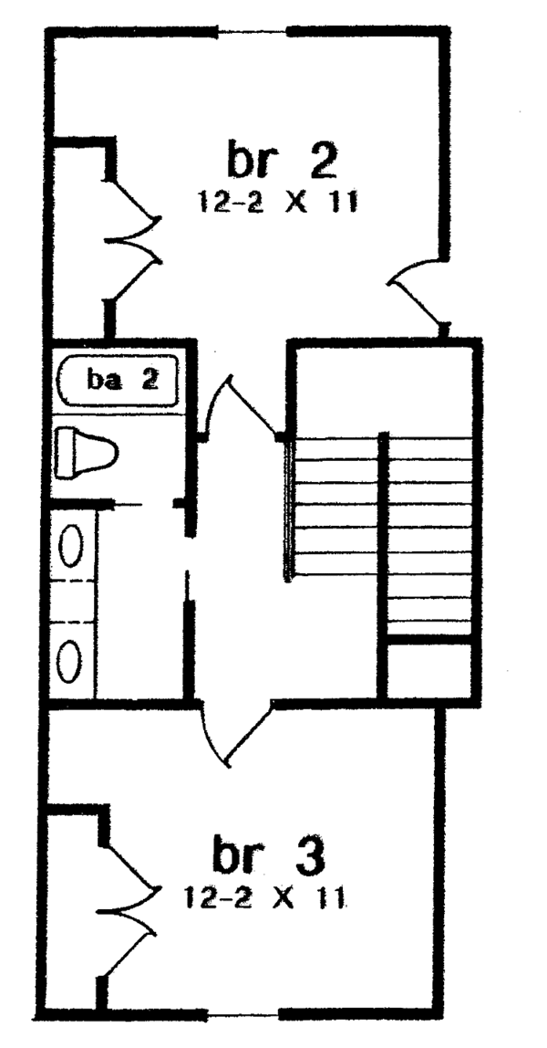 House Plan Design - Country Floor Plan - Upper Floor Plan #301-150