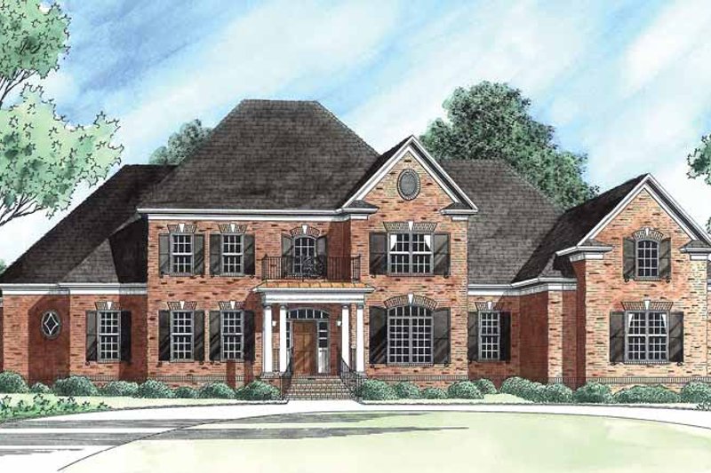 Architectural House Design - Colonial Exterior - Front Elevation Plan #1054-14