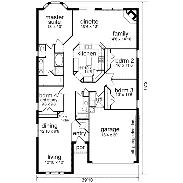 European Floor Plan - Main Floor Plan #84-231