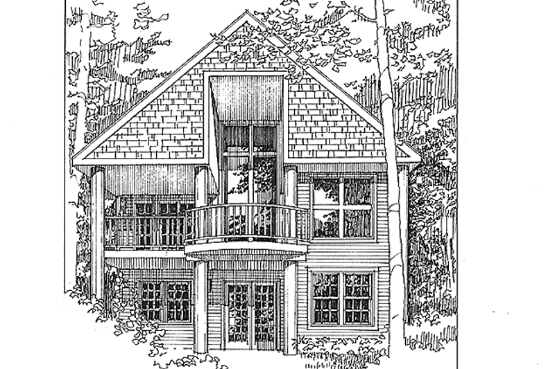 Dream House Plan - Exterior - Rear Elevation for Prairie House Plan #965-7 - 2 bed, 1 bath