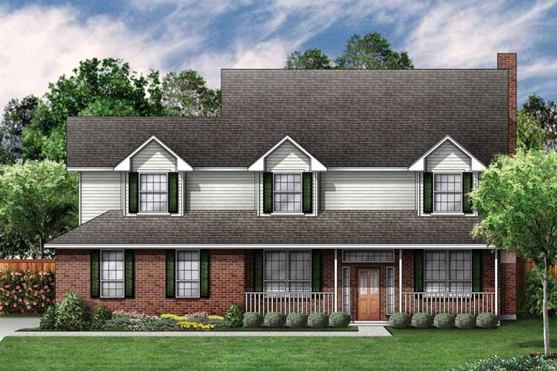 House Blueprint - Country Exterior - Front Elevation Plan #84-699