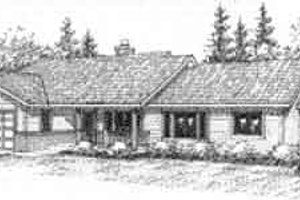 Ranch Exterior - Front Elevation Plan #117-216